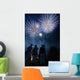 People watching fireworks at Nevill Junior Bonfire night Wall Mural