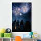 People watching fireworks at Nevill Junior Bonfire night Wall Mural
