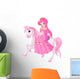 Princess Riding Horse Wall Decal