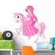 Princess Riding Horse Wall Decal