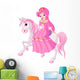 Princess Riding Horse Wall Decal