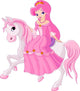 Princess Riding Horse Wall Decal