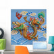 Colorful Chinese Dragon Wall Mural