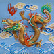 Colorful Chinese Dragon Wall Mural