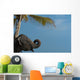 Sri Lanka, near Unawatuna, Elephant and palm tree Wall Mural