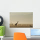 Kenya, Giraffe at dawn in front of Mt Kenya in Ol Pejeta Conservancy Wall Mural