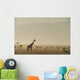 Kenya, Giraffe at dawn in front of Mt Kenya in Ol Pejeta Conservancy Wall Mural