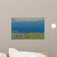 Zebras on grassy hill Wall Mural