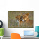 Kenya, Lioness with cub at dusk in Ol Pejeta Conservancy Wall Mural
