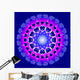 Blue Love Mandala - Circle of hearts Wall Mural