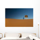 Berber leading camel across sand dune near Merzouga in Sahara Desert Wall Mural