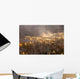 Morocco, People and food stalls in Place Djemaa el Fna at dusk Wall Mural