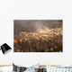 Morocco, People and food stalls in Place Djemaa el Fna at dusk Wall Mural