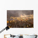 Morocco, People and food stalls in Place Djemaa el Fna at dusk Wall Mural