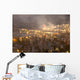 Morocco, People and food stalls in Place Djemaa el Fna at dusk Wall Mural
