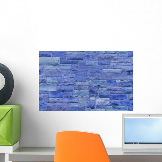 Seamless Blue Masonry Wall Decal