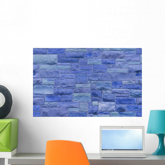 Seamless Blue Masonry Wall Decal