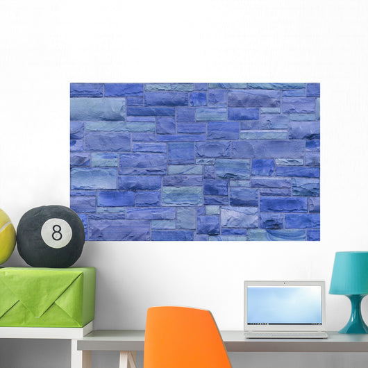 Seamless Blue Masonry Wall Decal