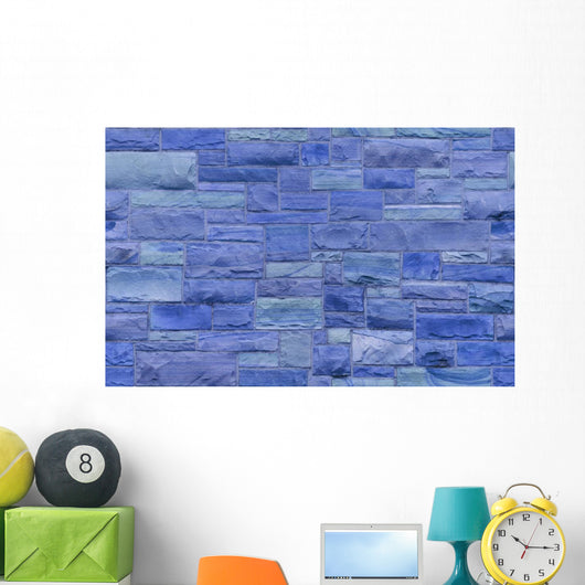 Seamless Blue Masonry Wall Decal