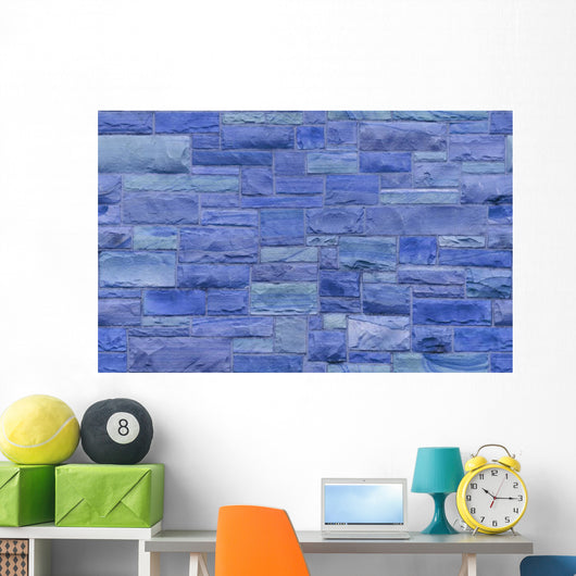 Seamless Blue Masonry Wall Decal