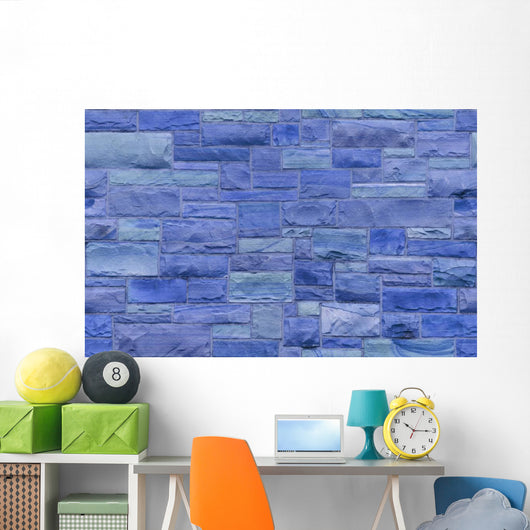 Seamless Blue Masonry Wall Decal