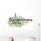 Social media Marketing - Word Cloud Wall Decal