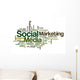 Social media Marketing - Word Cloud Wall Decal