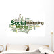 Social media Marketing - Word Cloud Wall Decal