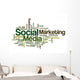 Social media Marketing - Word Cloud Wall Decal