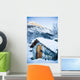 Snow Covered Traditional Stone Wall Decal