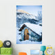 Snow Covered Traditional Stone Wall Decal