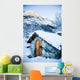Snow Covered Traditional Stone Wall Decal