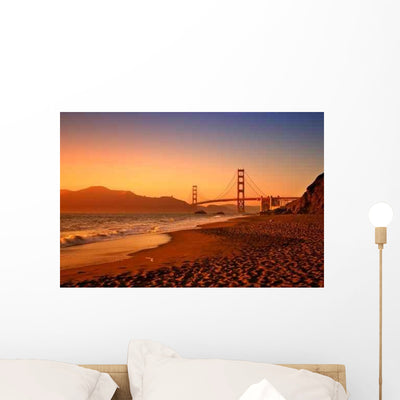 Baker Beach Wall Decal Design 1 shown on a wall