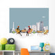2 Chatting Girls Restaurant Wall Decal