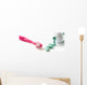 Brush with Toothpaste Wall Decal