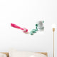 brush with toothpaste Wall Decal