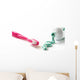 brush with toothpaste Wall Decal