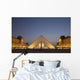 France, Glass pyramid of Louvre Museum Wall Mural