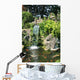 Waterfall and Koi pond in an Asian garden Wall Mural