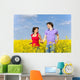 colorful summer meadow with couple Wall Mural