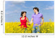 colorful summer meadow with couple Wall Mural