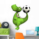 Footballer Dino Baby Dragon Wall Decal
