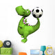 Footballer Dino Baby Dragon Wall Decal