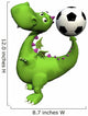 Footballer Dino Baby Dragon Wall Decal