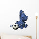 footballer dino baby blue dragon - lost the game Wall Decal