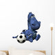 footballer dino baby blue dragon - lost the game Wall Decal