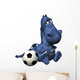 footballer dino baby blue dragon - lost the game Wall Decal