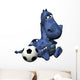 footballer dino baby blue dragon - lost the game Wall Decal