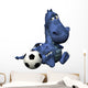 footballer dino baby blue dragon - lost the game Wall Decal