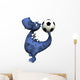Footballer Dino Baby Blue Wall Mural